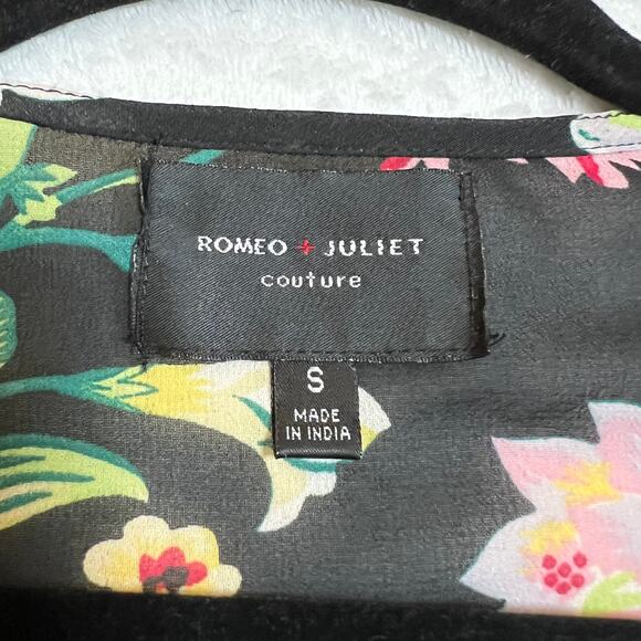 Romeo & Juliet Couture Floral Print Open Front Cocoon Kimono Size Small Colorful - Picture 4 of 8